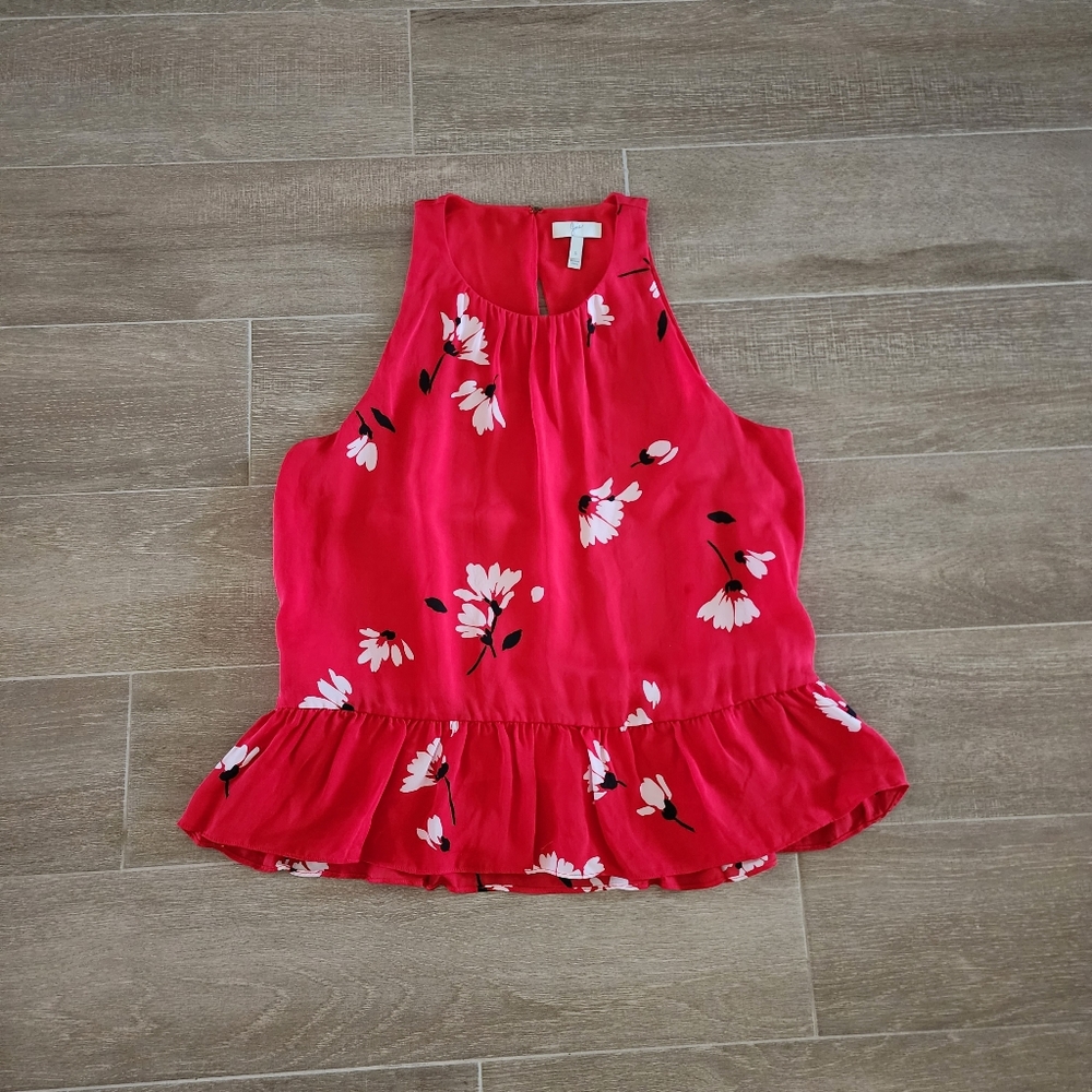 Joie Silk Peplum Blouse